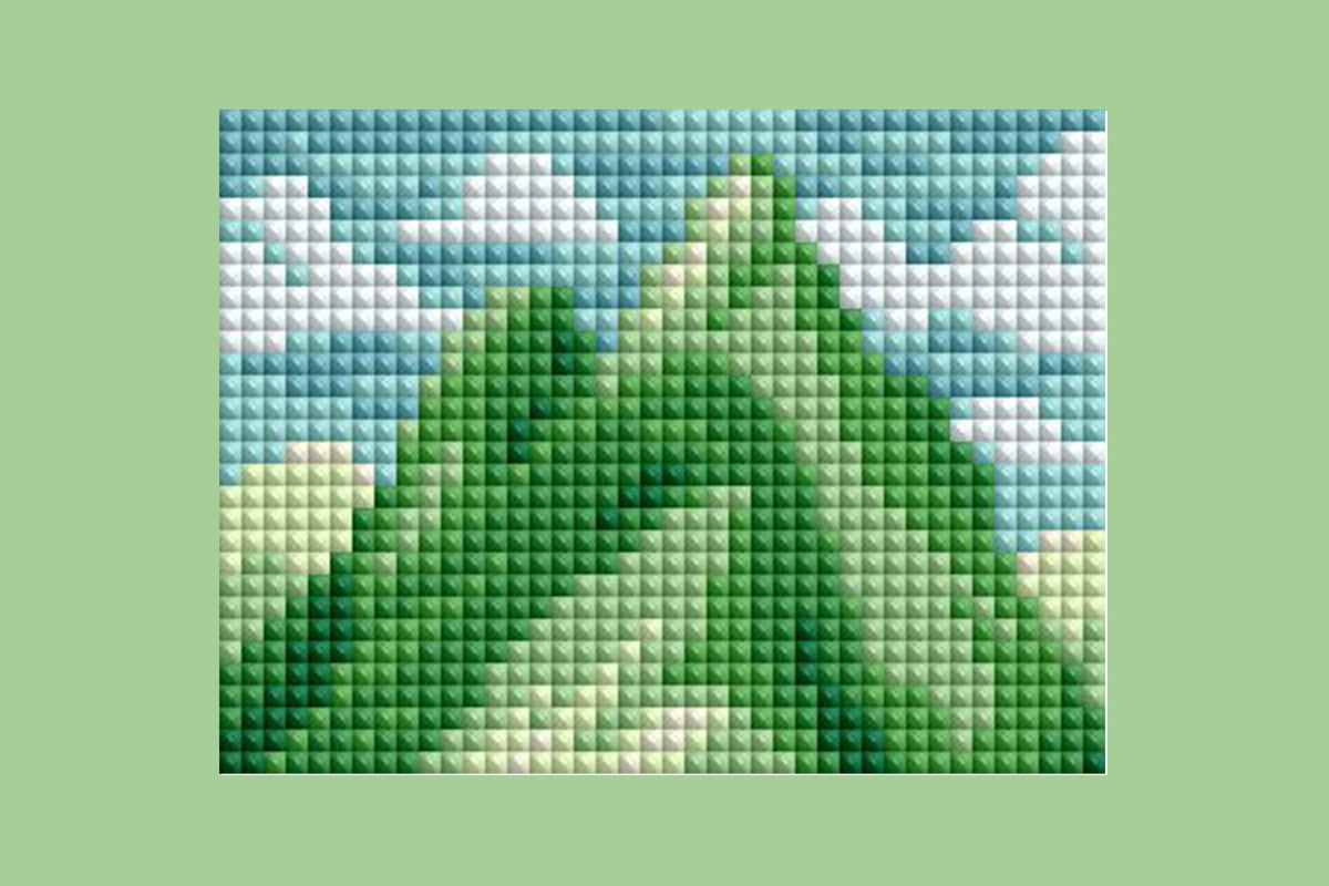 Diamond Painting Mini Dazzles - Wonderful Nature Part 2 3x4"(7.6cm"x10.2cm) / Square With 21 Colors Including 2 ABs and 19 Fairy Dust Diamonds / 7,200
