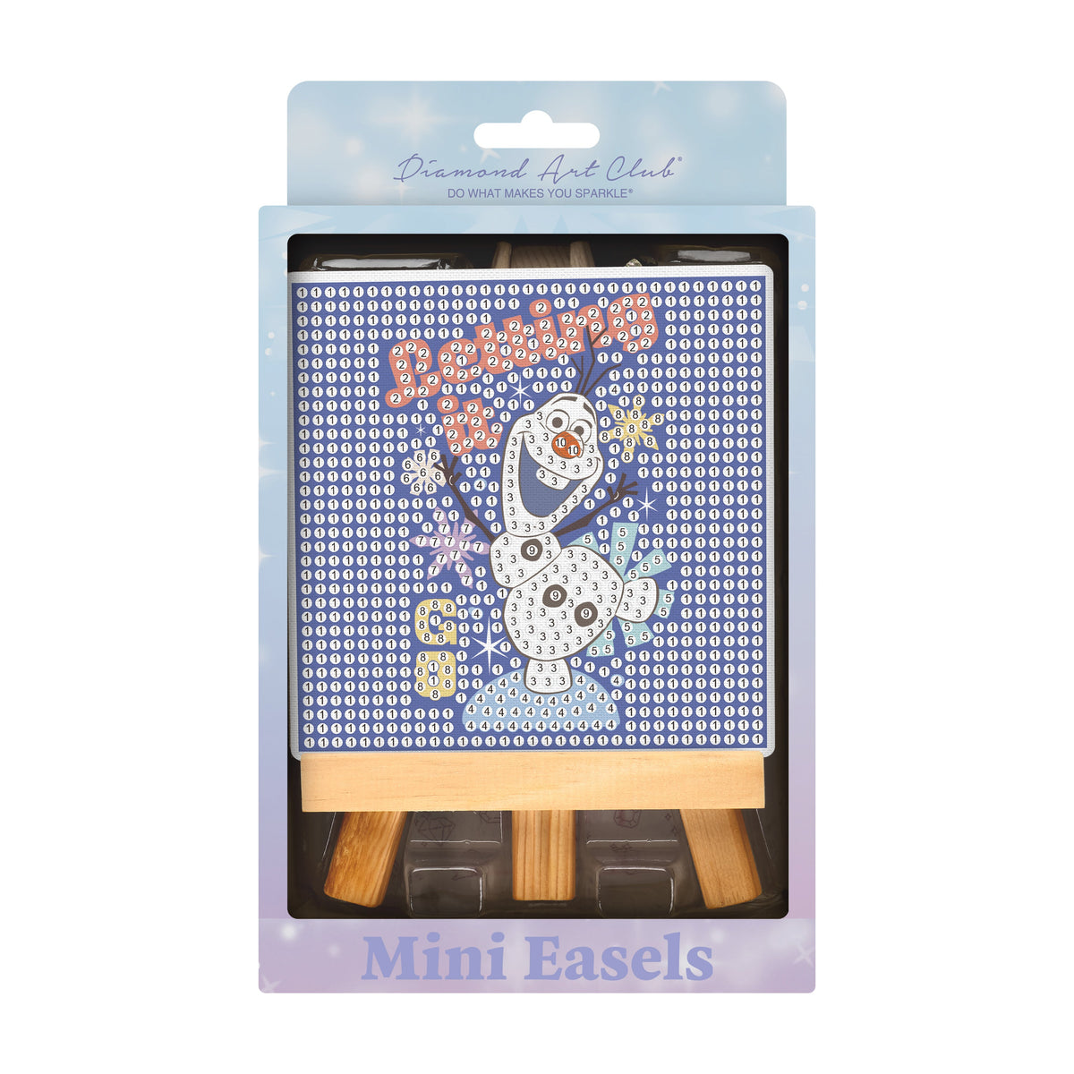 Diamond Painting Mini Easels - Olaf™ Letting It Go 3.9" x 3.9" (10cm x 10cm) / Round with 11 Colors / 925