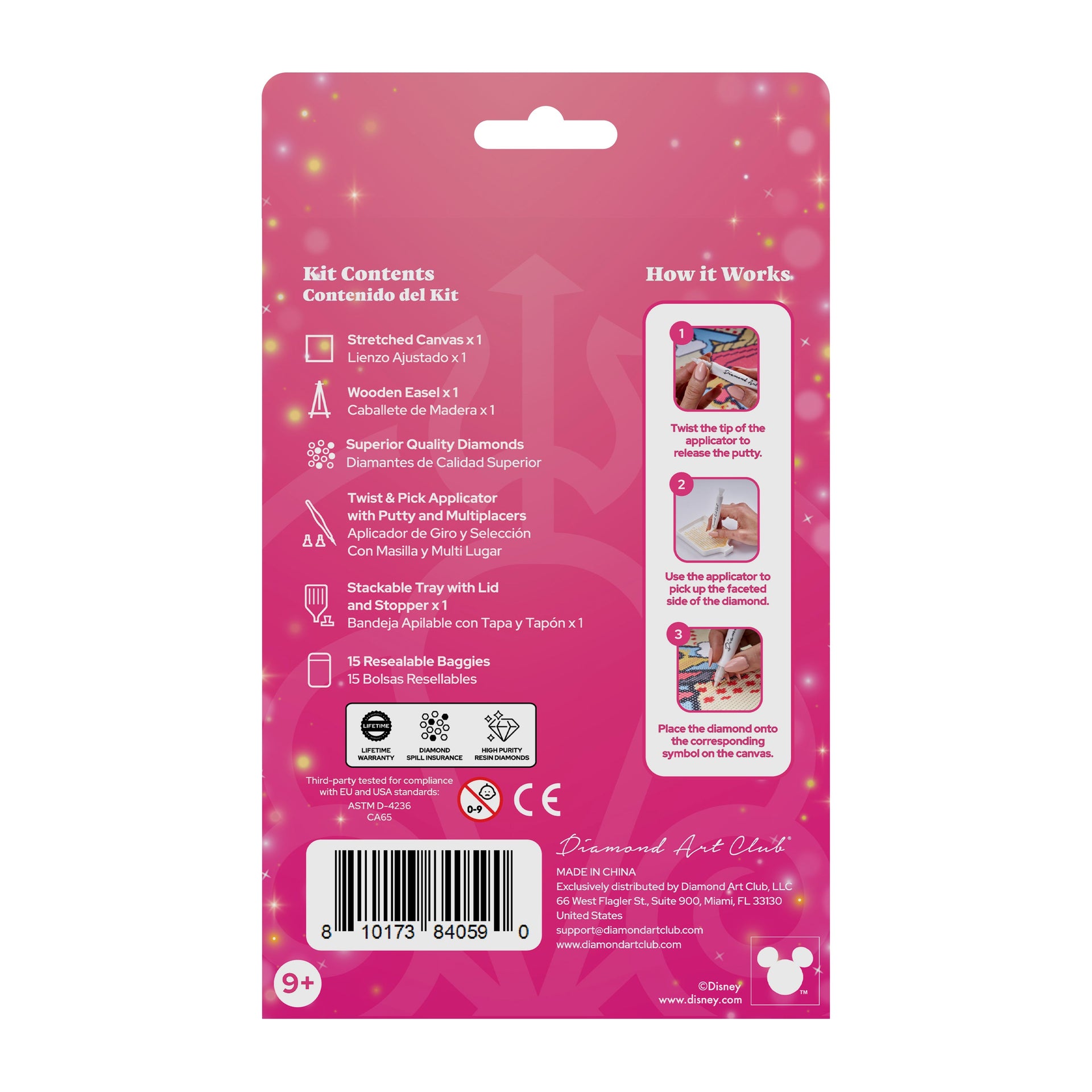 Diamond Painting Mini Easels - Part of Your World 3.9" x 3.9" (10cm x 10cm) / Round with 11 Colors / 751