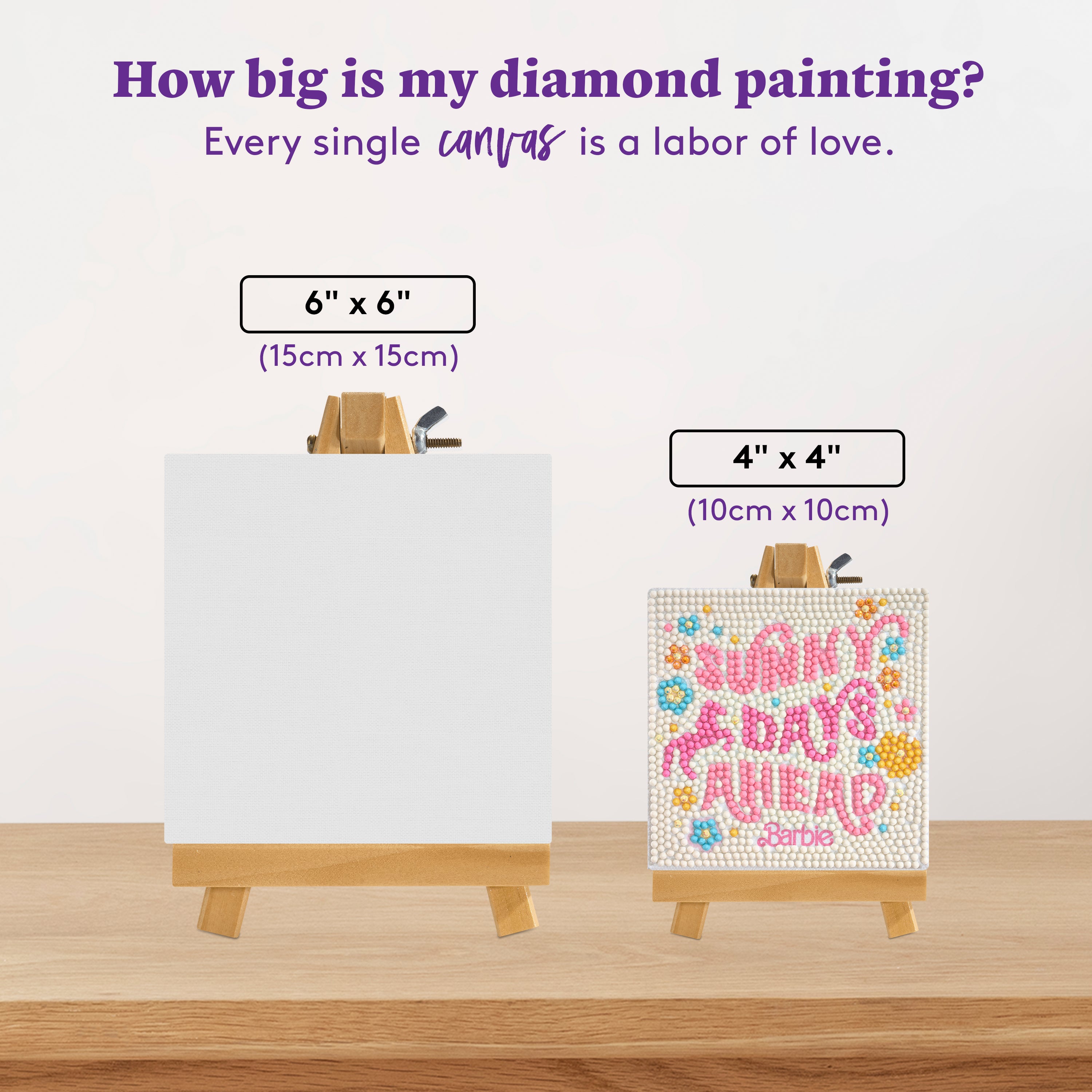 Mini Easels - Sunny Days Ahead (Barbie™) – Diamond Art Club
