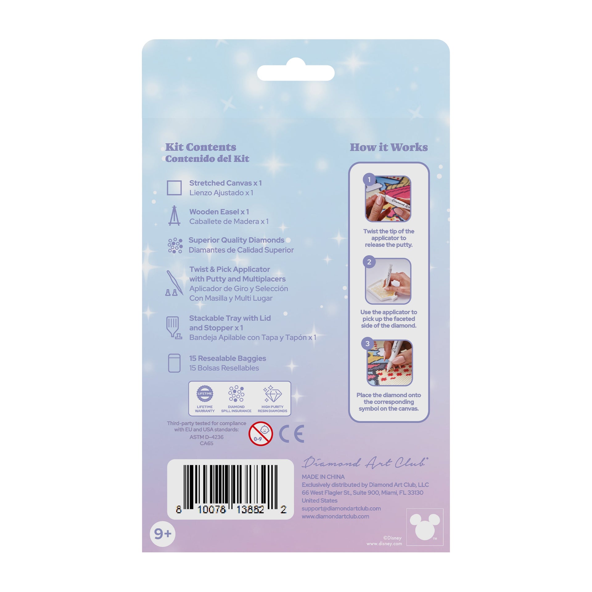 Diamond Painting Mini Easels - Two Sisters One Heart 3.9" x 3.9" (10cm x 10cm) / Round with 8 Colors / 798