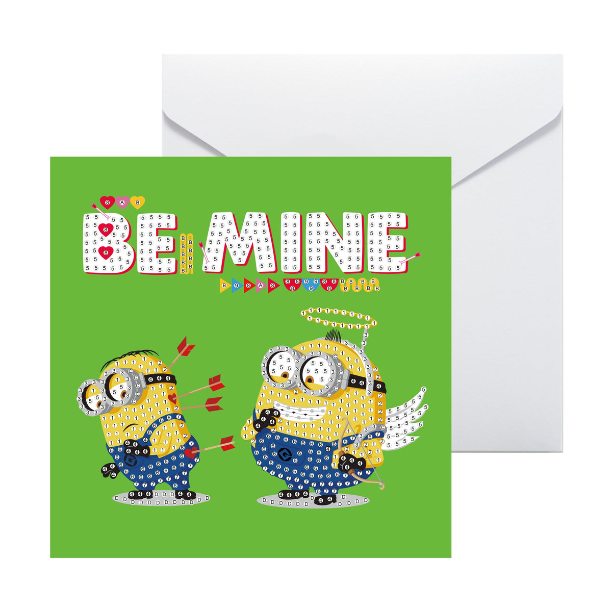 Diamond Painting Minions™ DIY Cards (Set of 3) 6" x 6" (15cm x 15cm) / Round with 14 Colors including 1 AB and 5 Fairy Dust Diamonds / 2,140