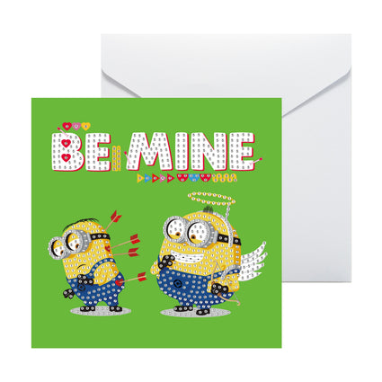 Diamond Painting Minions™ DIY Cards (Set of 3) 6" x 6" (15cm x 15cm) / Round with 14 Colors including 1 AB and 5 Fairy Dust Diamonds / 2,140