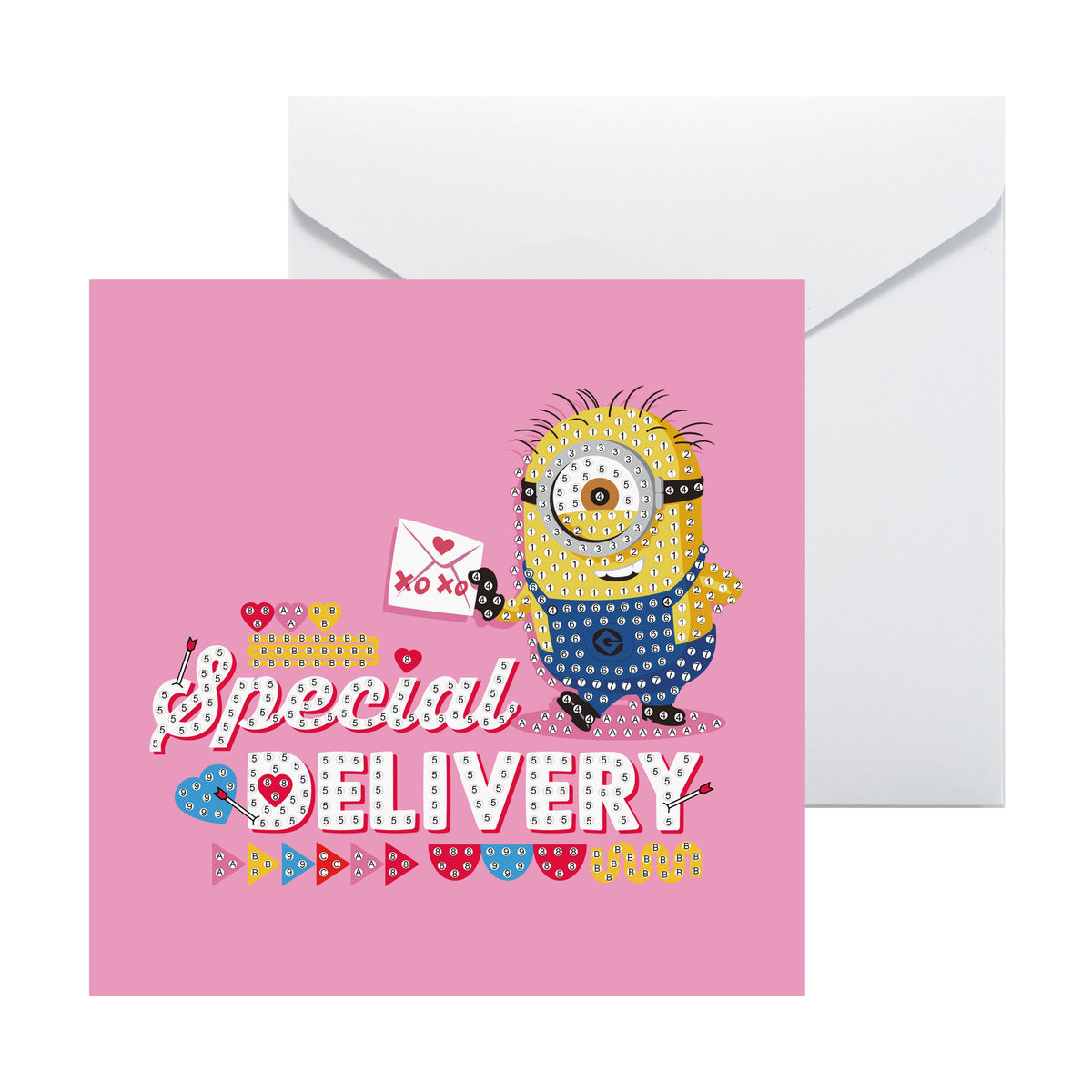 Diamond Painting Minions™ DIY Cards (Set of 3) 6" x 6" (15cm x 15cm) / Round with 14 Colors including 1 AB and 5 Fairy Dust Diamonds / 2,140