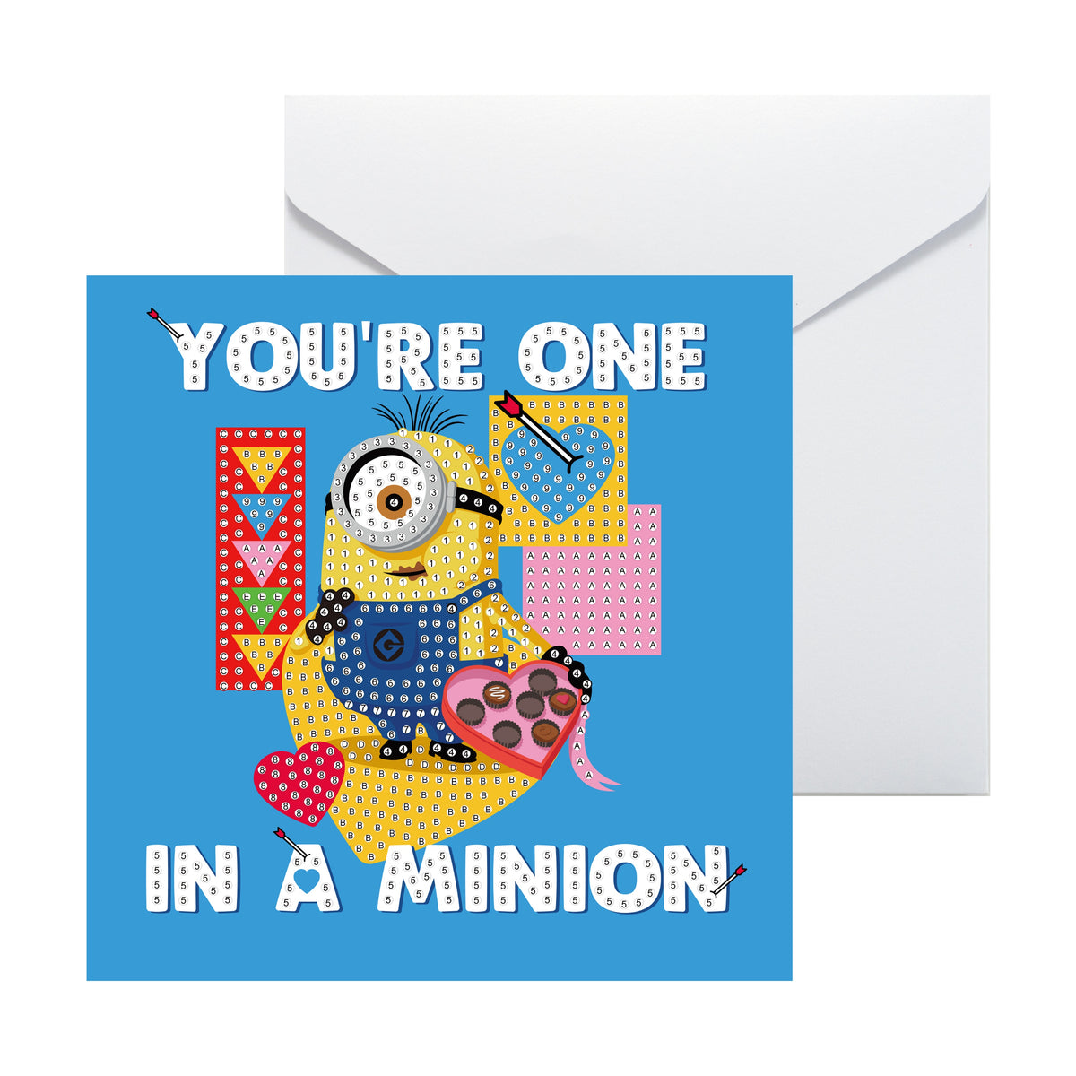 Diamond Painting Minions™ DIY Cards (Set of 3) 6" x 6" (15cm x 15cm) / Round with 14 Colors including 1 AB and 5 Fairy Dust Diamonds / 2,140
