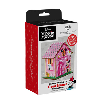 Diamond Painting Minnie Mouse - Gem House 5.5" x 4.1" x 3.1" (14 x 10.5 x 8cm) / Round with 17 Colors including 1 Electro Diamond and 4 Fairy Dust Diamonds / 2,075