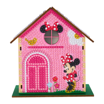 Diamond Painting Minnie Mouse - Gem House 5.5" x 4.1" x 3.1" (14 x 10.5 x 8cm) / Round with 17 Colors including 1 Electro Diamond and 4 Fairy Dust Diamonds / 2,075