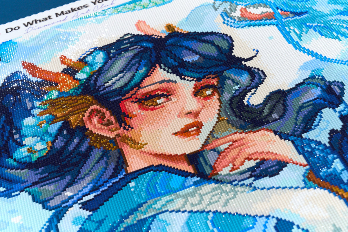 Diamond Painting Mizuchira 33" x 22" (83.6cm x 55.8cm) / Square with 64 Colors including 1 AB and 1 Electro Diamond and 4 Fairy Dust Diamonds / 75,264