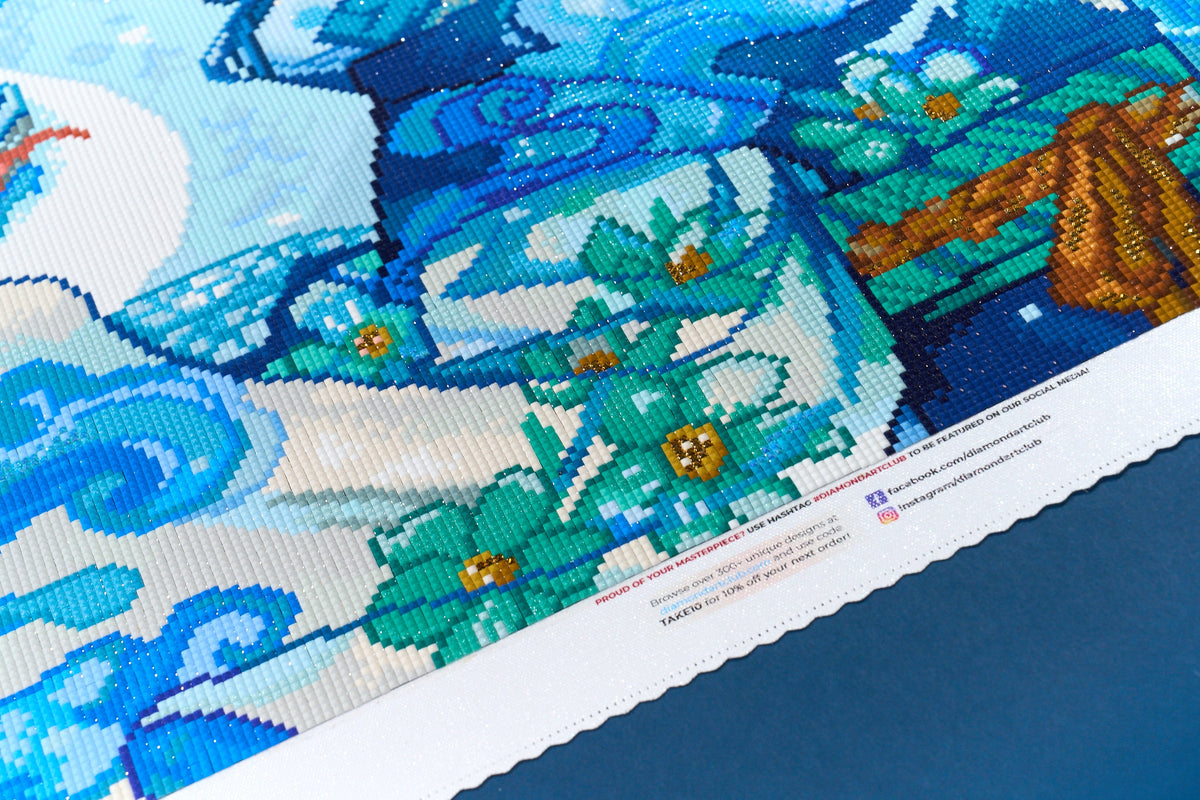 Diamond Painting Mizuchira 33" x 22" (83.6cm x 55.8cm) / Square with 64 Colors including 1 AB and 1 Electro Diamond and 4 Fairy Dust Diamonds / 75,264