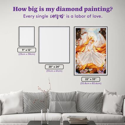 Diamond Painting Moon 22" x 32.9" (55.8cm x 83.6cm) / Square with 85 Colors including 3 ABs and 2 Iridescent Diamonds and 1 Frosted Diamond and 3 Fairy Dust Diamonds / 75,264