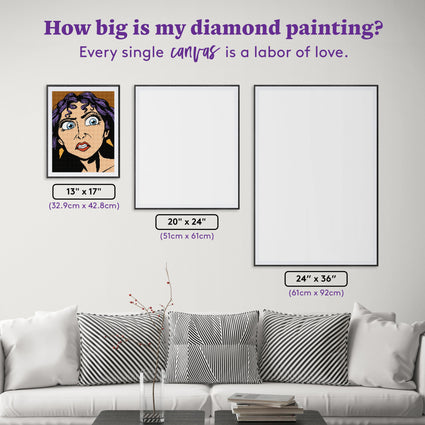 Diamond Painting Mother Gothel 13" x 17" (32.9cm x 42.8cm) / Square with 8 Colors including 1 Electro Diamond and 1 Fairy Dust Diamond / 22,704