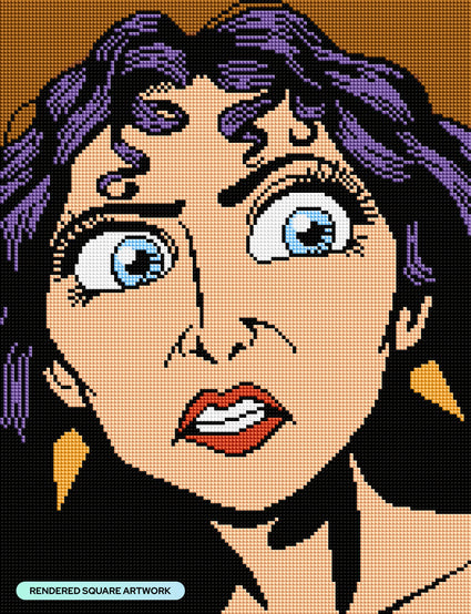 Diamond Painting Mother Gothel 13" x 17" (32.9cm x 42.8cm) / Square with 8 Colors including 1 Electro Diamond and 1 Fairy Dust Diamond / 22,704