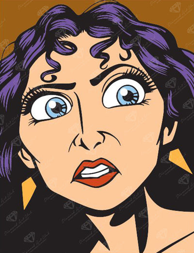 Diamond Painting Mother Gothel 13" x 17" (32.9cm x 42.8cm) / Square with 8 Colors including 1 Electro Diamond and 1 Fairy Dust Diamond / 22,704