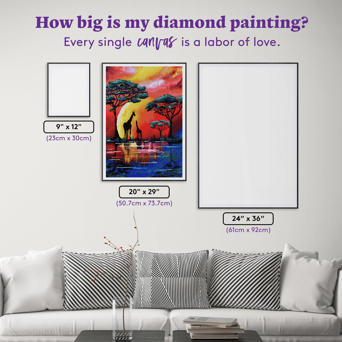 Diamond Painting Mother's Nature 20" x 29" (50.7cm x 73.7cm) / Round with 60 Colors including 2 ABs and 2 Fairy Dust Diamonds and 1 Glow in the Dark Diamonds / 47,603