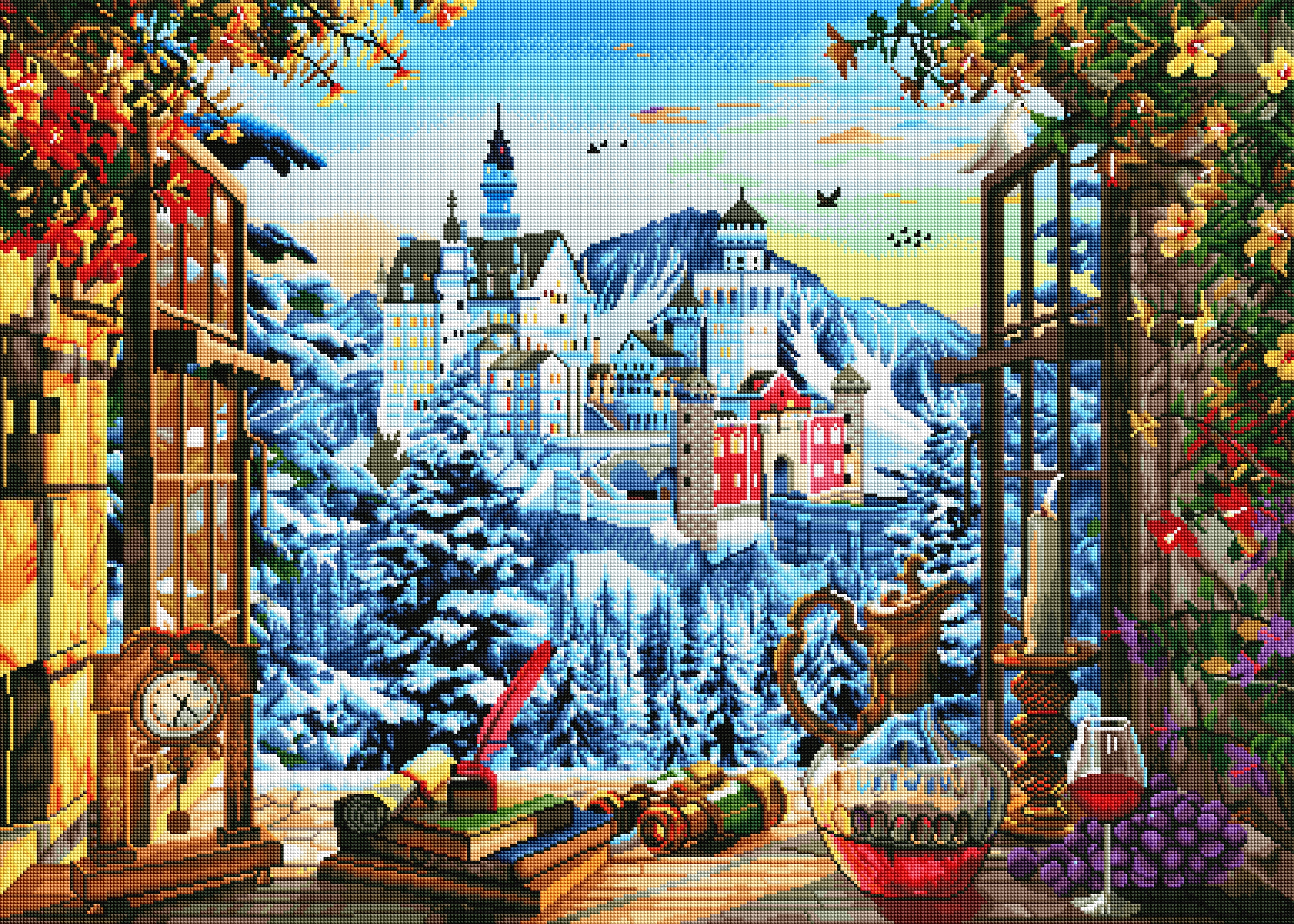 Mountain Castle Diamond Painting | Diamond Art Club™