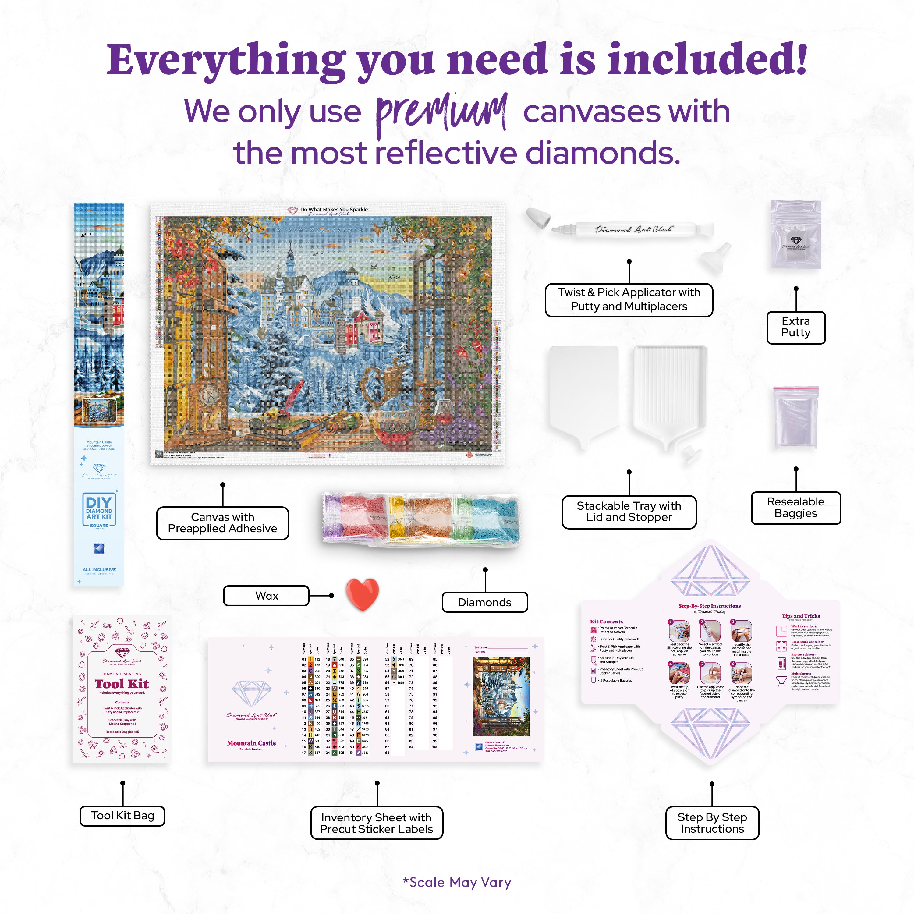 Mountain Castle Diamond Painting | Diamond Art Club™