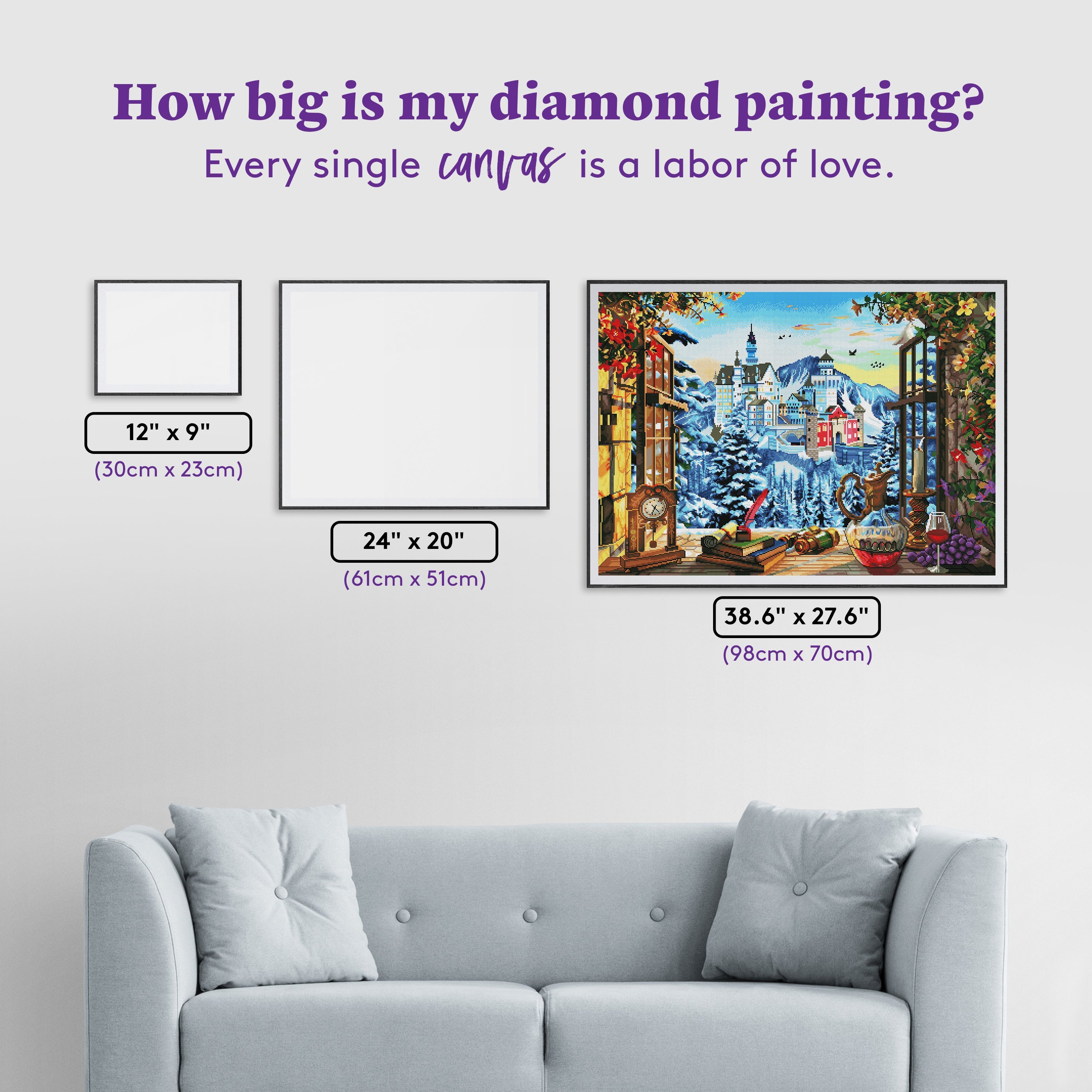 Mountain Castle Diamond Painting | Diamond Art Club™