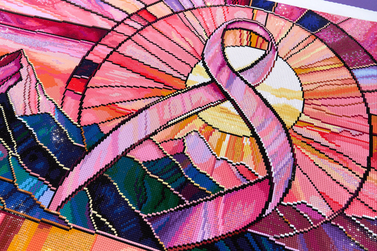 Diamond Painting Mountains of Strength 28" x 22" (70.7cm x 55.8cm) / Square with 88 Colors including 4 ABs and 2 Fairy Dust Diamonds / 63,616