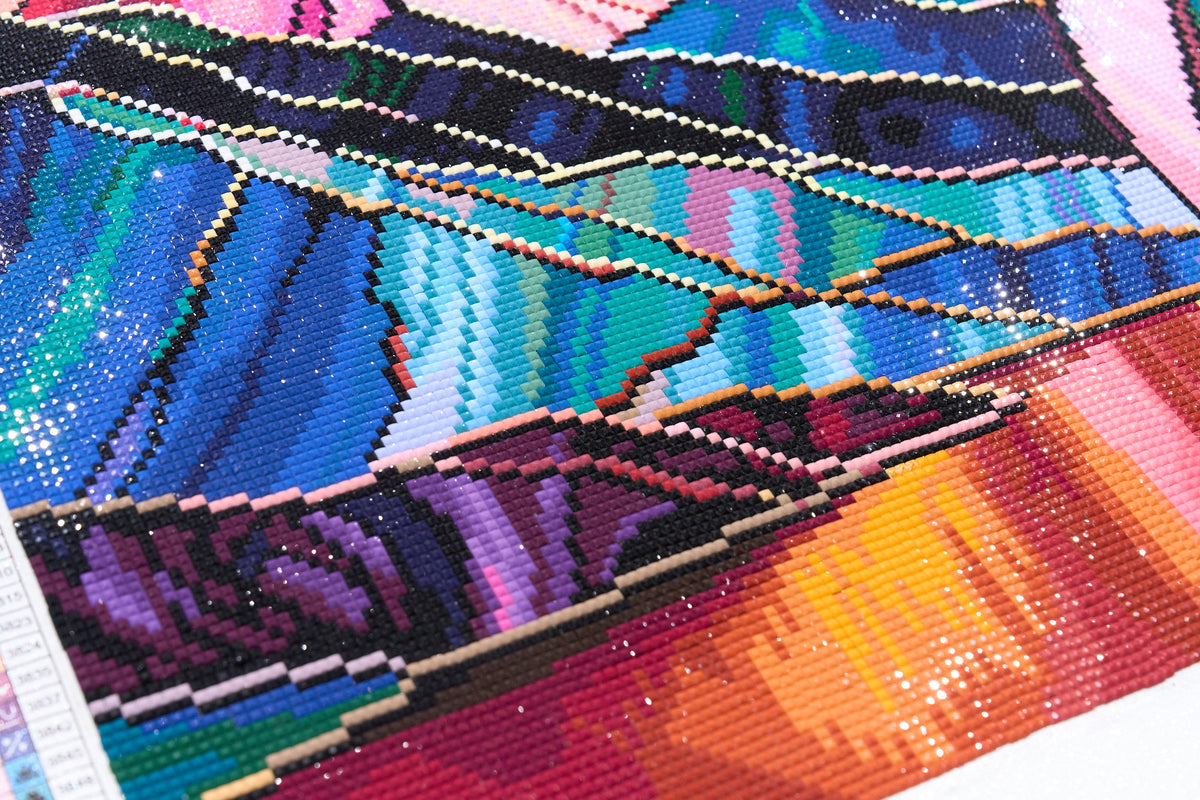 Diamond Painting Mountains of Strength 28" x 22" (70.7cm x 55.8cm) / Square with 88 Colors including 4 ABs and 2 Fairy Dust Diamonds / 63,616