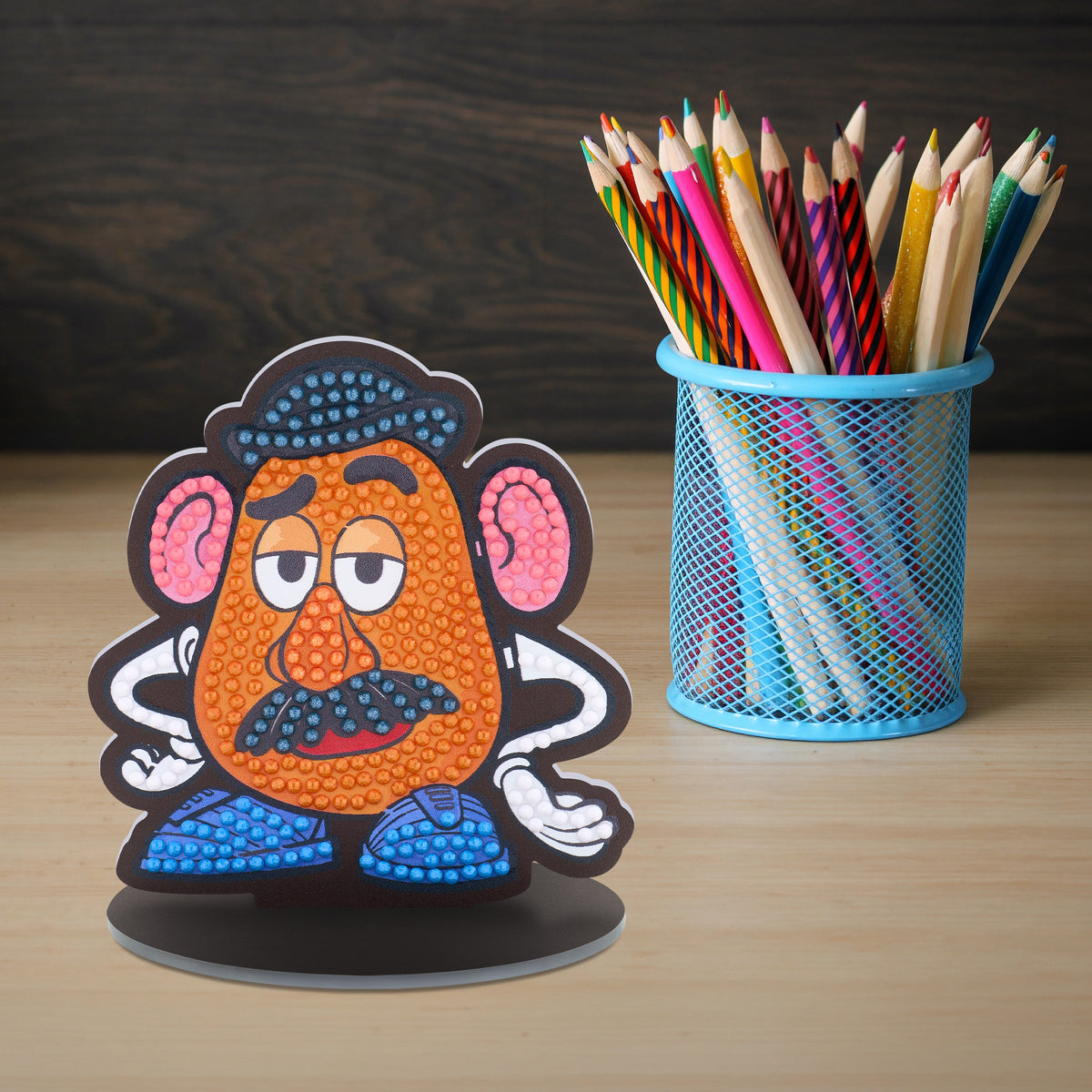 Diamond Painting Mr. Potato Head - Sparkle Pals™ 4" x 3.7" (10.3cm x 9.3cm) / Round with 6 Colors including 4 Fairy Dust Diamonds / 380