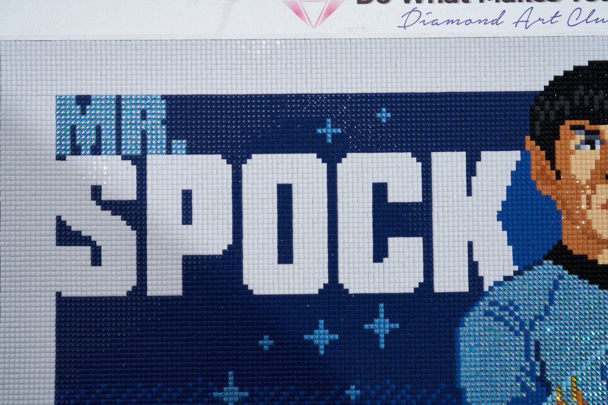 Diamond Painting Mr. Spock 22" x 32" (55.8cm x 81cm) / Square with 23 Colors Including 1 ABs and 1 Iridescent Diamonds and 2 Fairy Dust Diamonds / 72,800