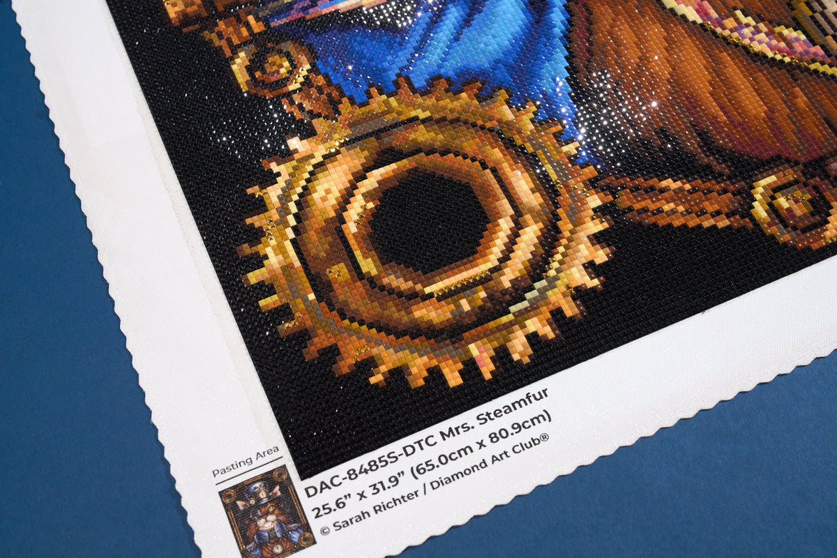 Diamond Painting Mrs. Steamfur 25.6" x 31.9" (65cm x 80.9cm) / Square with 76 Colors including 2 ABs and 1 Electro Diamond and 1 Fairy Dust Diamond / 84,825