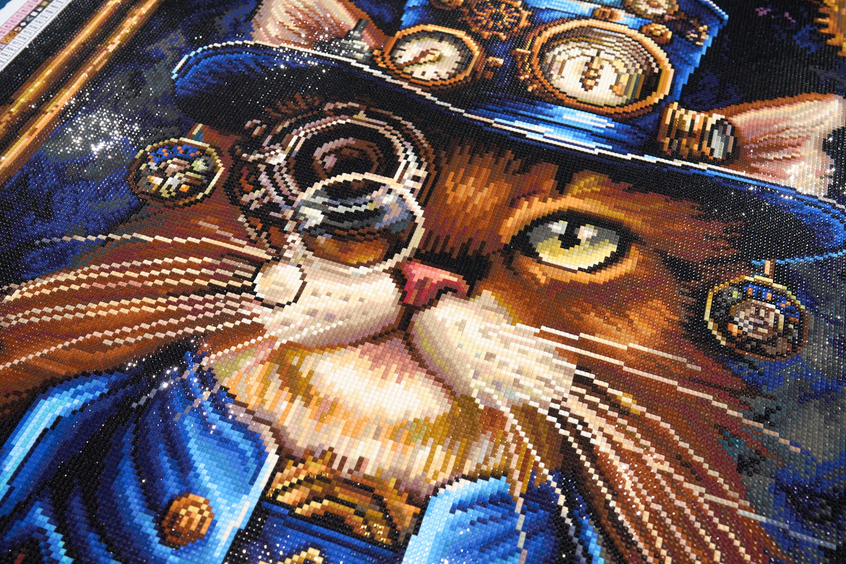 Diamond Painting Mrs. Steamfur 25.6" x 31.9" (65cm x 80.9cm) / Square with 76 Colors including 2 ABs and 1 Electro Diamond and 1 Fairy Dust Diamond / 84,825