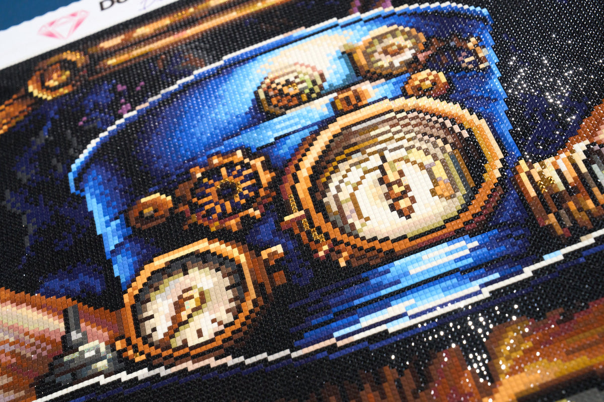 Diamond Painting Mrs. Steamfur 25.6" x 31.9" (65cm x 80.9cm) / Square with 76 Colors including 2 ABs and 1 Electro Diamond and 1 Fairy Dust Diamond / 84,825