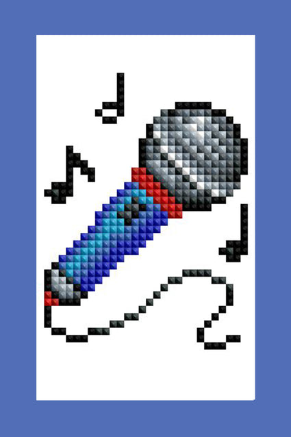 Diamond Painting Musical Instruments - Mini Dazzles™ 4" x 6" (10.2cm x 15.2cm) / Square With 19 Colors Including 1 AB and 18 Fairy Dust Diamonds / 3,385