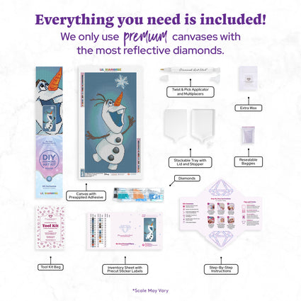 Diamond Painting My Own Personal Flurry 13" x 25" (33cm x 63.8cm) / Round with 32 Colors including 2 ABs and 2 Fairy Dust Diamonds / 27,840