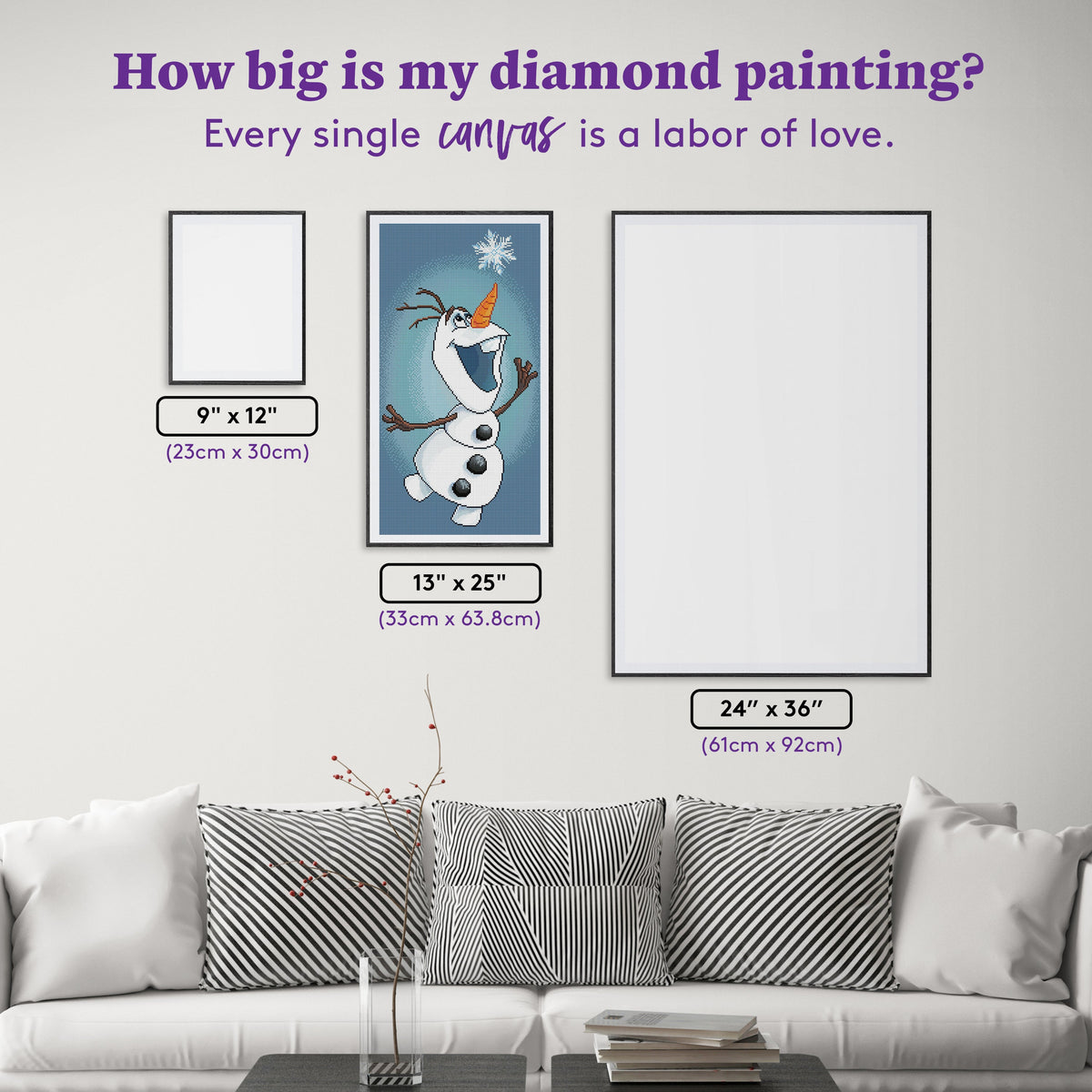 Diamond Painting My Own Personal Flurry 13" x 25" (33cm x 63.8cm) / Round with 32 Colors including 2 ABs and 2 Fairy Dust Diamonds / 27,840