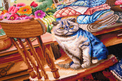 Diamond Painting My Sewing Room 36.6" x 27.6" (92.8cm x 69.9cm) / Square With 68 Colors Including 4 ABs and 3 Fairy Dust Diamonds / 104,813