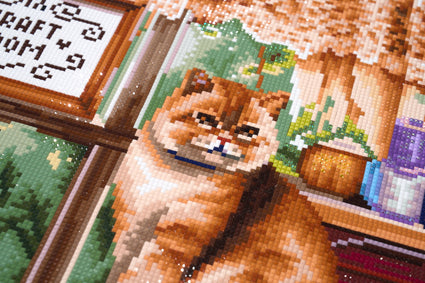 Diamond Painting My Sewing Room 36.6" x 27.6" (92.8cm x 69.9cm) / Square With 68 Colors Including 4 ABs and 3 Fairy Dust Diamonds / 104,813