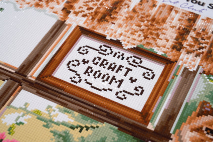 Diamond Painting My Sewing Room 36.6" x 27.6" (92.8cm x 69.9cm) / Square With 68 Colors Including 4 ABs and 3 Fairy Dust Diamonds / 104,813