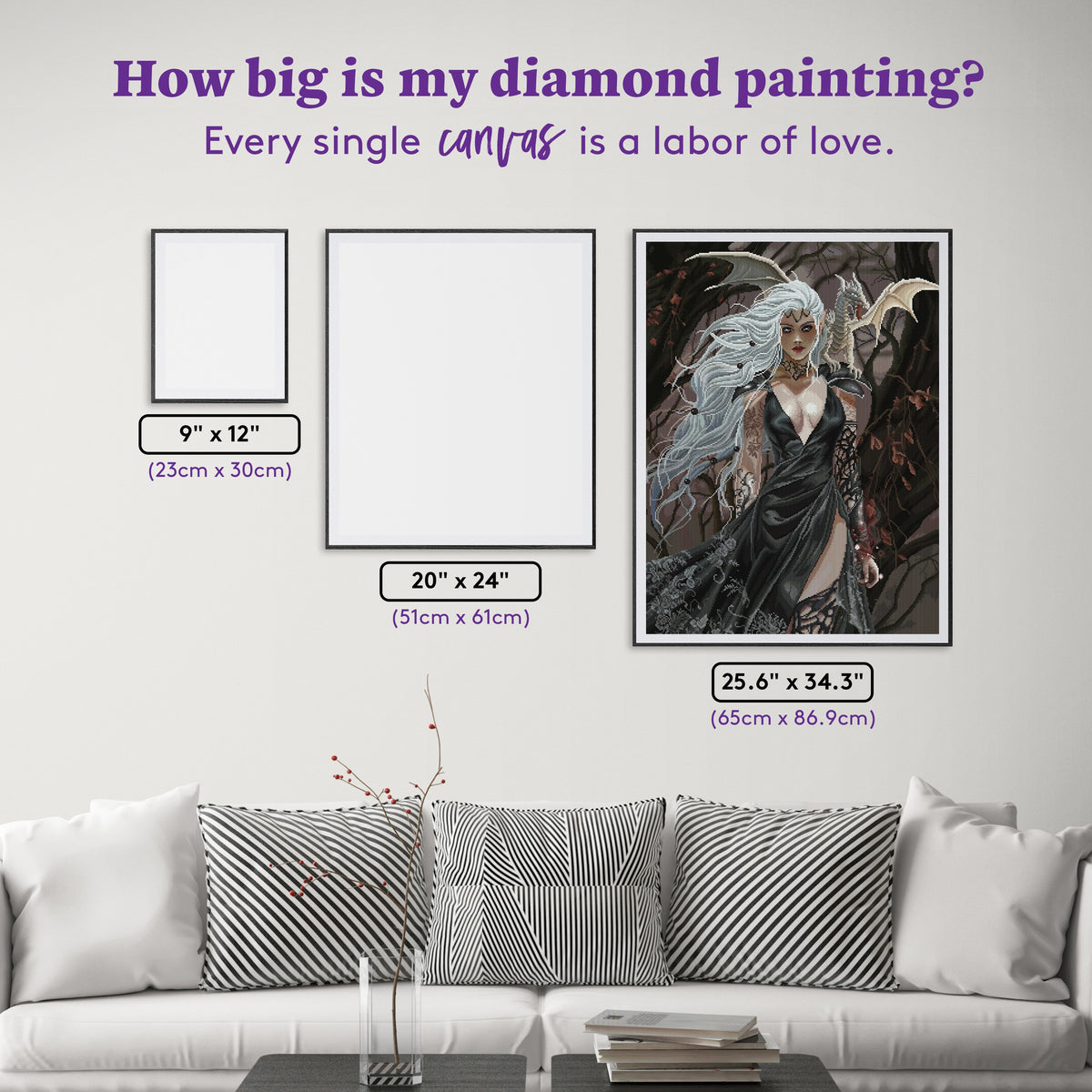 Diamond Painting Myerasalome Portrait 25.6" x 34.3" (65cm x 86.9cm) / Square with 47 Colors including 2 ABs and 2 Fairy Dust Diamonds / 91,089