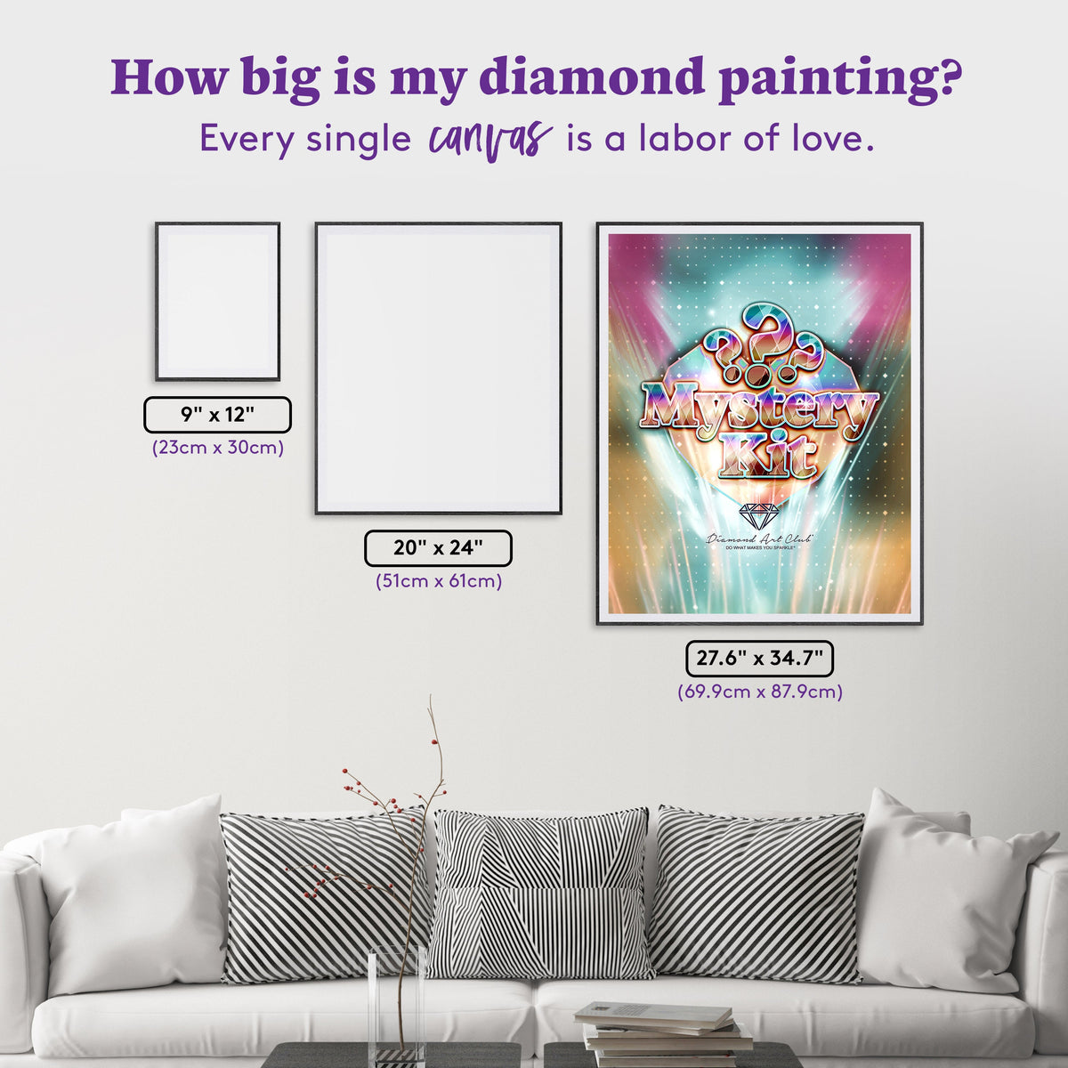 Diamond Painting Mystery Kit #103 - Surreal (Cosmic) 27.6" x 34.7" (69.9cm x 87.9cm) / Square with 64 Colors including 2 ABs and 4 Fairy Dust Diamonds / 99,193