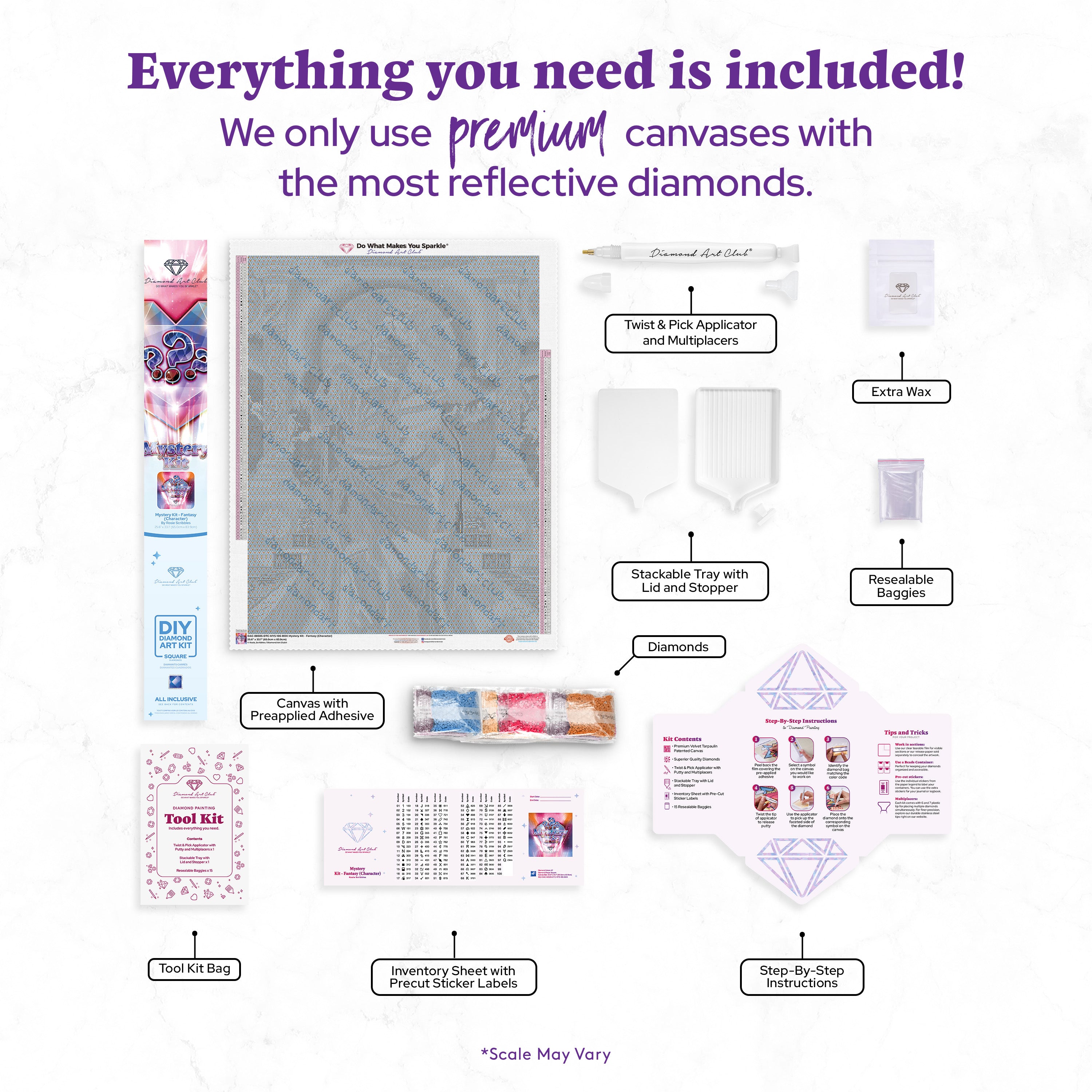 ダイヤモンドアートクラブ　Mystery Kit Items Mystery Kit #106 - Fantasy (Character) – Diamond Art Club