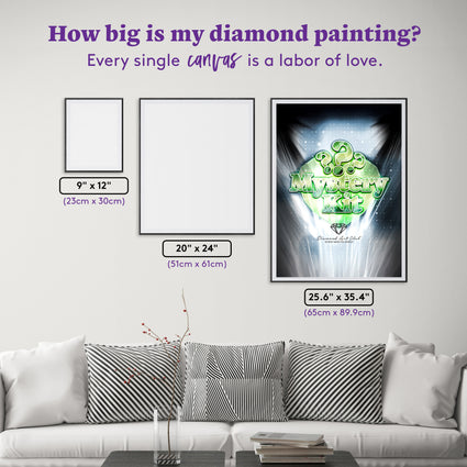 Diamond Painting Mystery Kit #114 - Christmas (Horror) 25.6" x 35.4" (65cm x 89.9cm) / Square with 36 Colors including 1 Glow-in-the-dark and 1 Iridescent Diamond and 3 Fairy Dust Diamonds / 94,221