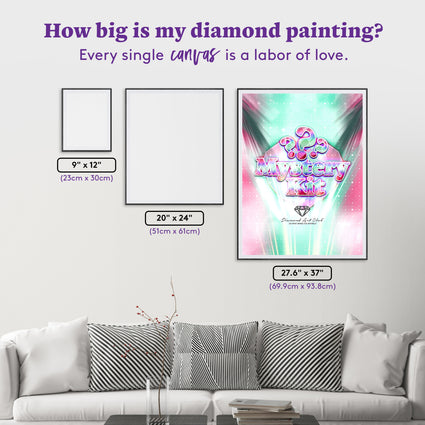 Diamond Painting Mystery Kit #125 - Interior (Enchanted Estate) 27.6" x 37" (69.9cm x 93.8cm) / Square with 100 Colors including 3 ABs and 1 Iridescent Diamond and 3 Fairy Dust Diamonds / 105,937