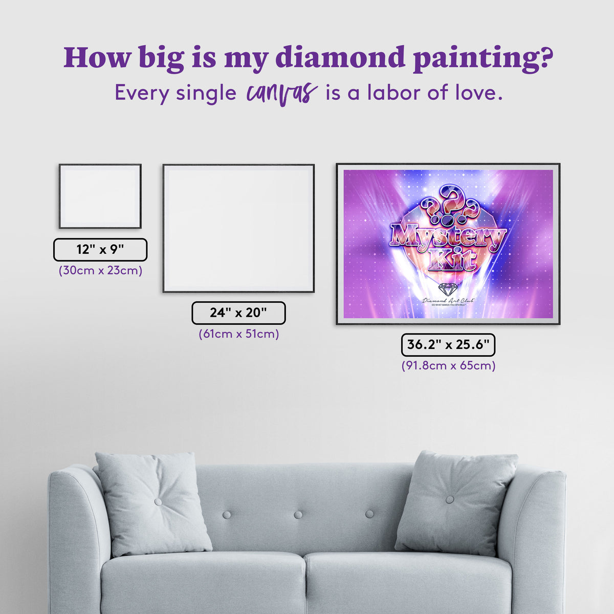 Diamond Painting Mystery Kit #129 - Winter (Magical) 36.2" x 25.6" (91.8cm x 65cm) / Square with 63 Colors including 3 ABs and 1 Iridescent Diamond and 2 Fairy Dust Diamonds / 96,309