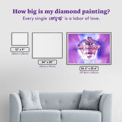 Diamond Painting Mystery Kit #129 - Winter (Magical) 36.2" x 25.6" (91.8cm x 65cm) / Square with 63 Colors including 3 ABs and 1 Iridescent Diamond and 2 Fairy Dust Diamonds / 96,309