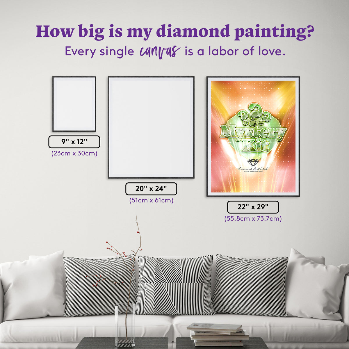 Diamond Painting Mystery Kit #130 - Winter (Christmas) 22" x 29" (55.8cm x 73.7cm) / Square with 97 Colors including 4 ABs and 4 Fairy Dust Diamonds / 66,304