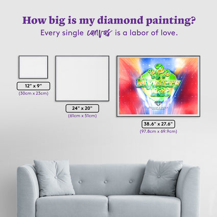 Diamond Painting Mystery Kit #131 - Christmas Treats 38.6" x 27.6" (97.8cm x 69.9cm) / Square with 90 Colors including 3 ABs and 5 Fairy Dust Diamonds / 110,433