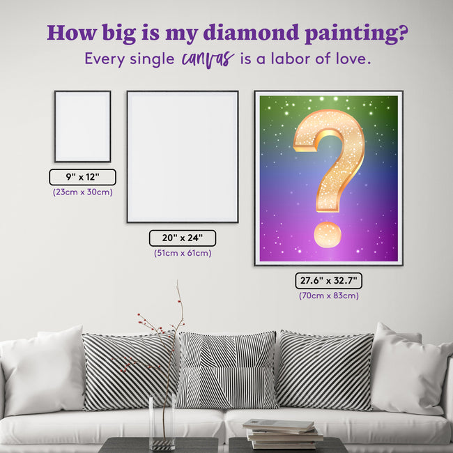 Diamond Painting Mystery Kit #50 - Nature (Fantasy Ocean) 27.6" x 33.1" (70cm x 84cm) / Square with 66 Colors including 4 ABs and 3 Fairy Dust Diamonds / 94,697