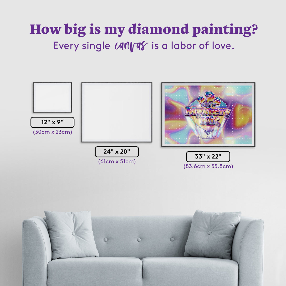 Diamond Painting Mystery Kit #69 - Abstract (Music) 33" x 22" (83.6cm x 55.8cm) / Square with 67 Colors including 3 ABs and 1 Iridescent Diamond and 3 Fairy Dust Diamonds / 75,264
