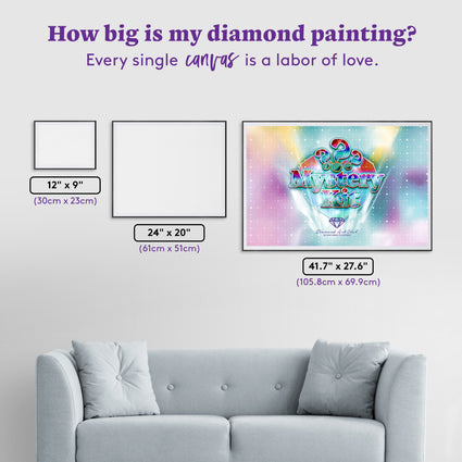 Diamond Painting Mystery Kit #71 - Landscape (Scrumptious Spring) 41.7" x 27.6" (105.8cm x 69.9cm) / Square with 70 Colors including 3 ABs and 6 Fairy Dust Diamonds / 119,425