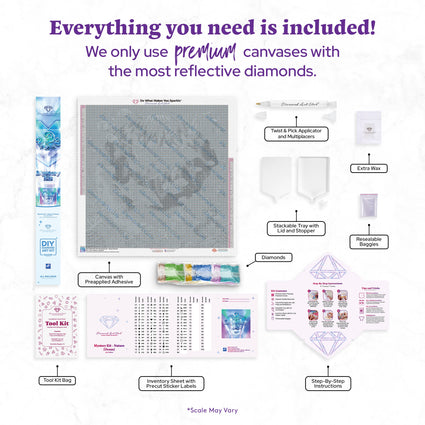 Diamond Painting Mystery Kit #79 - Nature (Ocean) 27.6" x 27.6" (69.9cm x 69.9cm) / Square with 67 Colors including 2 ABs and 5 Fairy Dust Diamonds / 78,961