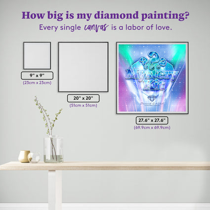Diamond Painting Mystery Kit #79 - Nature (Ocean) 27.6" x 27.6" (69.9cm x 69.9cm) / Square with 67 Colors including 2 ABs and 5 Fairy Dust Diamonds / 78,961