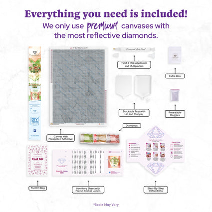 Diamond Painting Mystery Kit #94 - Autumn (Cozy) 27.6" x 39" (69.9cm x 98.8cm) / Square with 68 Colors including 2 ABs and 1 Frosted Diamond and 4 Fairy Dust Diamonds / 111,557