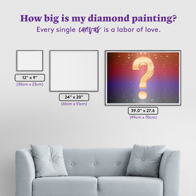 Diamond Painting Mystery Kit - Fantasy (Dragon) 39" x 27.6" (99cm x 70cm) / Square with 75 Colors including 4 ABs and 3 Fairy Dust Diamonds / 111,557